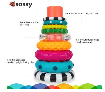 Sassy Stacks - Set Apilable de 9 Piezas