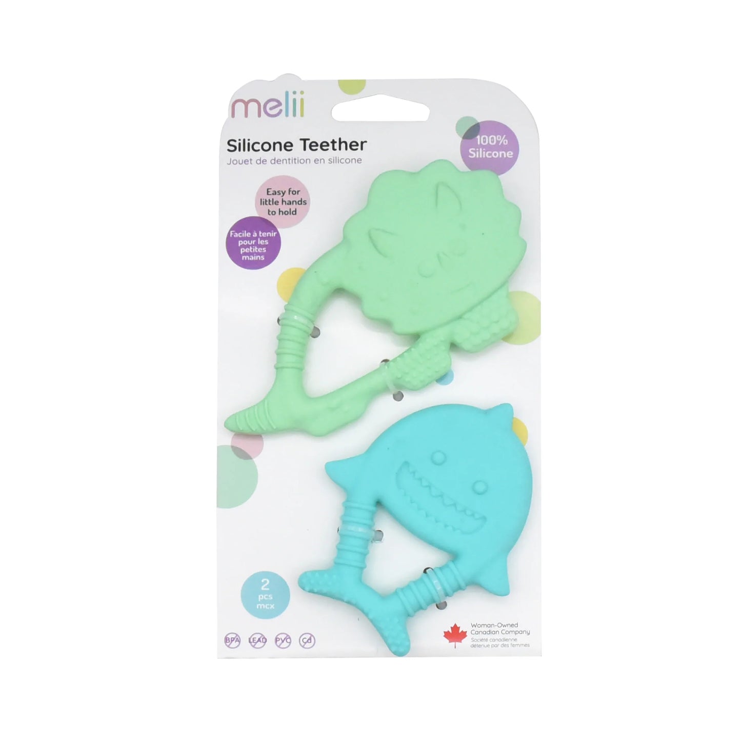 Silicone Toys - dino + shark