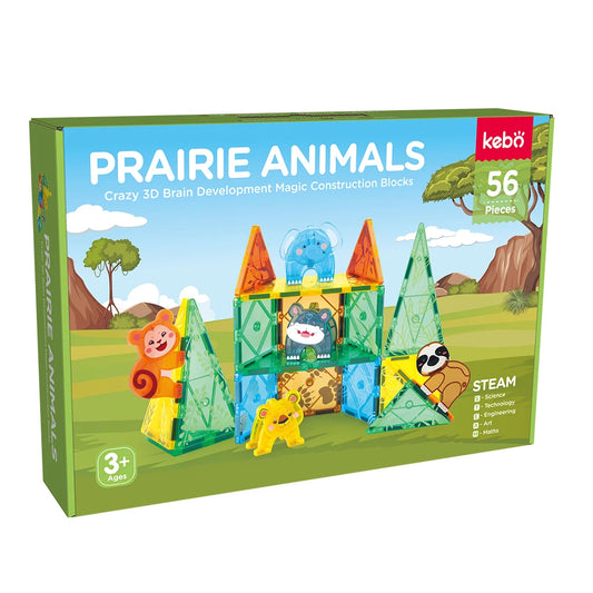 Magnetic Tiles Animales de Pradera 56