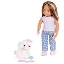 DOLL W/RAINBOW PUP & ACC, SKYLAR & BOW
