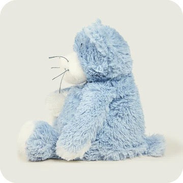 WARMIES PLUSH CAT BLUE SITTING