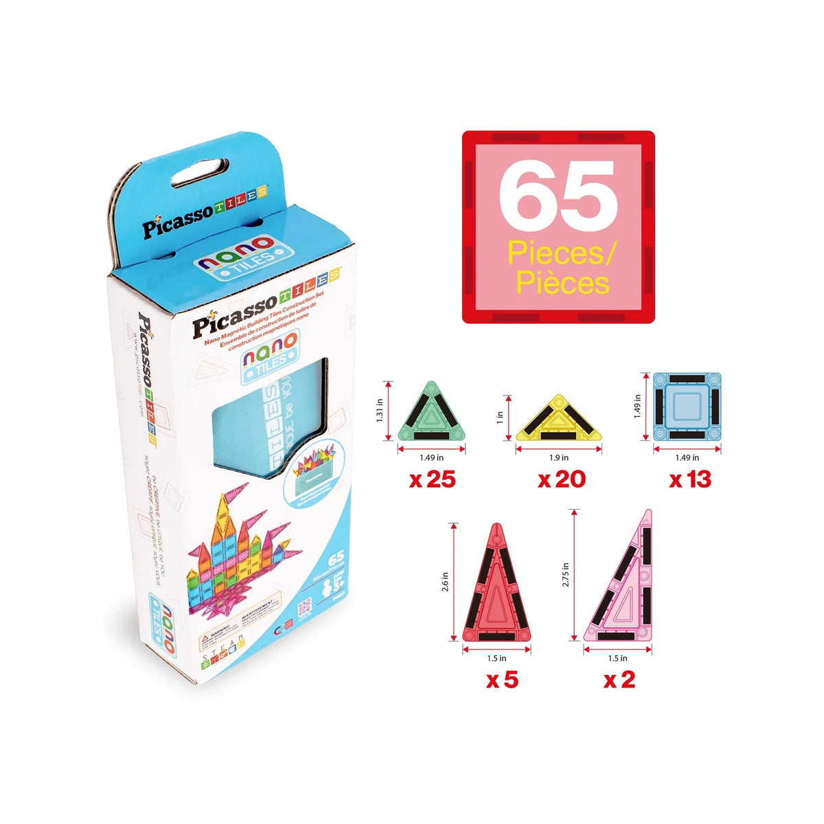 PICASSOTILES NANO MAGNETIC TILES TRAVEL SET