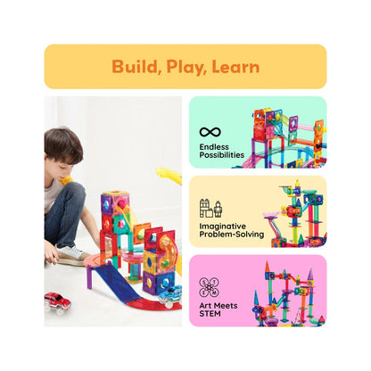 PICASSOTILES MAGNETIC MARBLE RUN TRACK SET