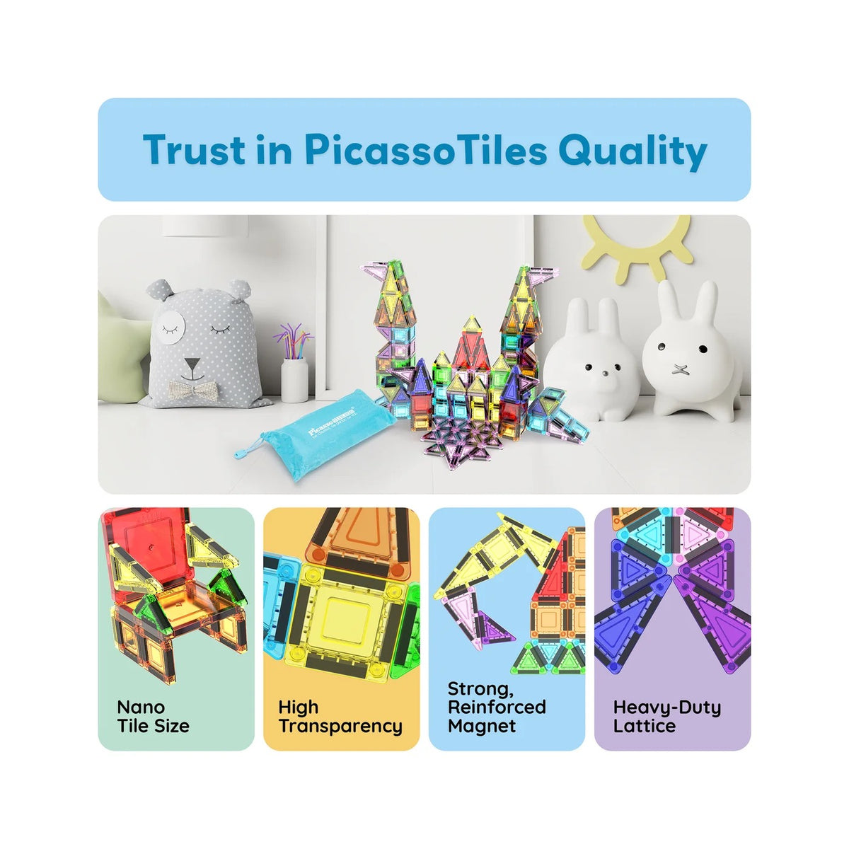 PICASSOTILES NANO MAGNETIC TILES TRAVEL SET