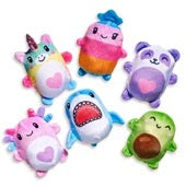 BUBBLE STUFFED SQUISHY FRIENDS - PLUSH WRAPPED FIDGET BALL