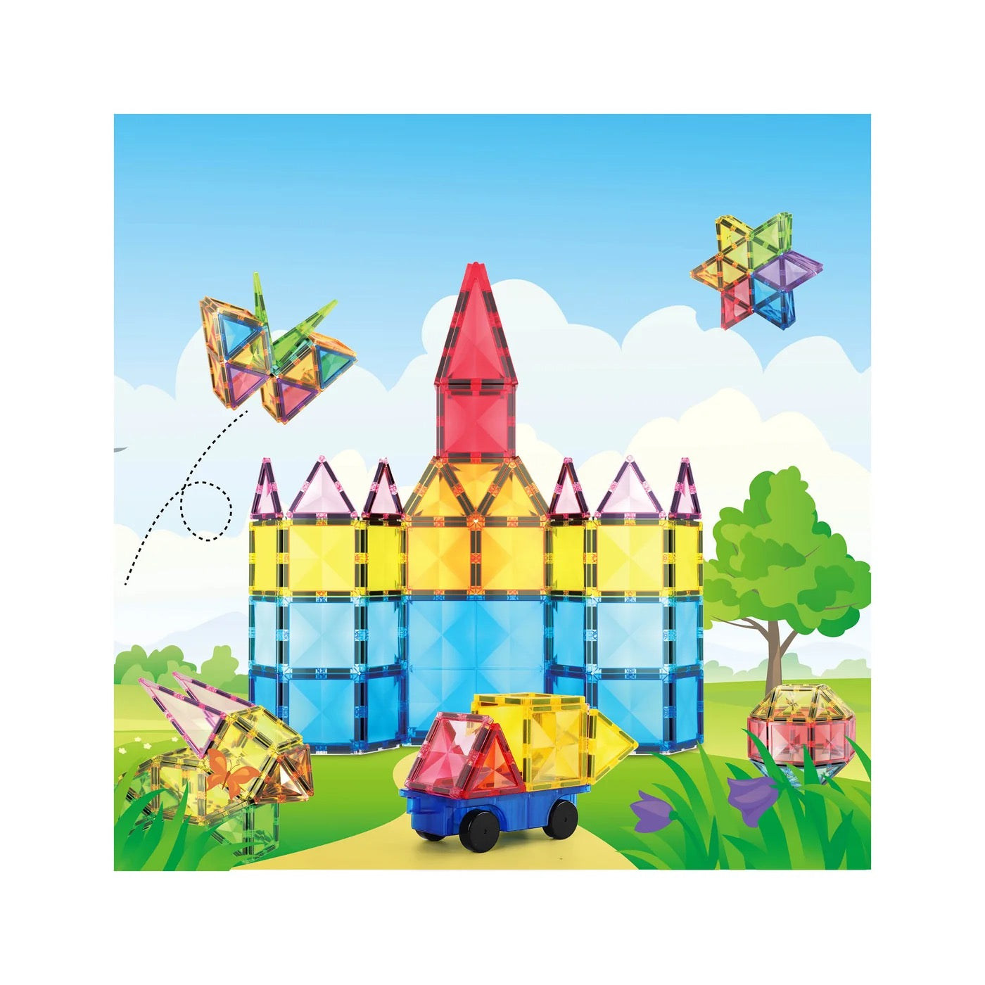 PICASSOTILES VEHICLE BASE BUILDING BLOCK SET