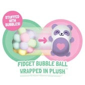 BUBBLE STUFFED SQUISHY FRIENDS - PLUSH WRAPPED FIDGET BALL