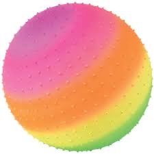 RAINBOW KNOBBY BALL 8"