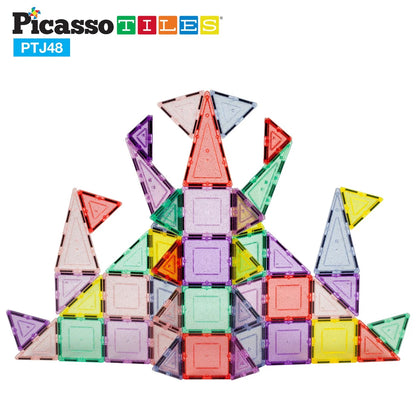 PICASSOTILES PASTEL GLITTER MAGNETIC  BUILDING SET