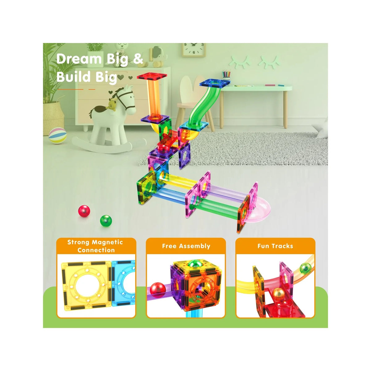 PICASSOTILES MARBLE RUN BUILDINGS BLOCKS