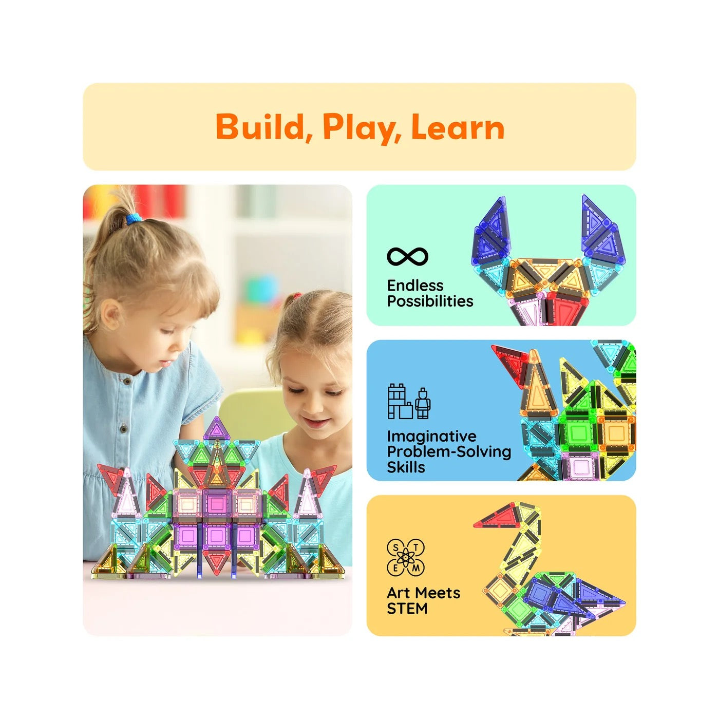 PICASSOTILES NANO MAGNETIC BUILDING TILES CONSTRUCTION SET
