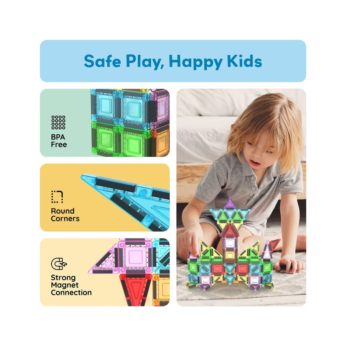 PICASSOTILES NANO MAGNETIC BUILDING TILES CONSTRUCTION SET