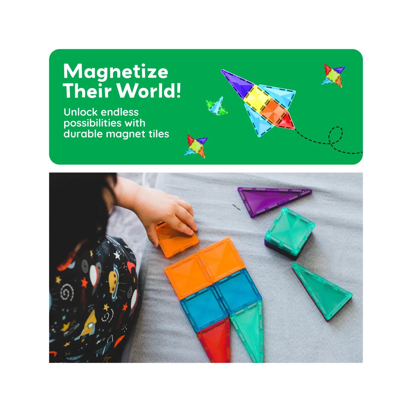 PICASSOTILES MINI DIAMOND MAGNETIC TILES SERIES SET