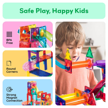 PICASSOTILES MAGNETIC MARBLE RUN TRACK SET