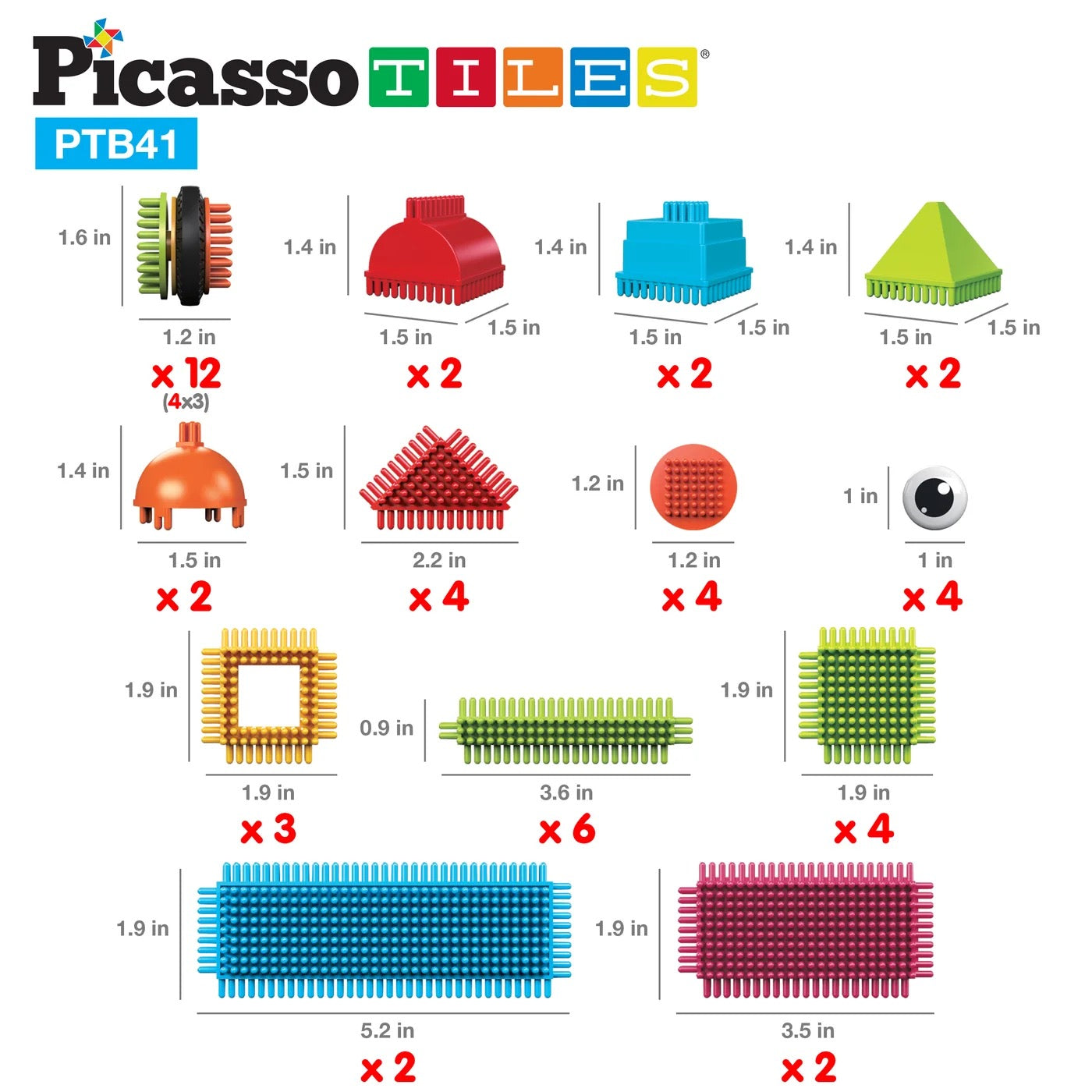 PICASSTILES HEDGEHOG BUILDING BLOCKS SET