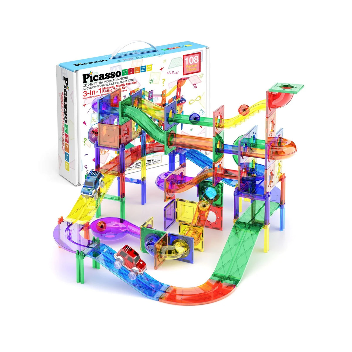 PICASSOTILES MAGNETIC MARBLE RUN TRACK SET