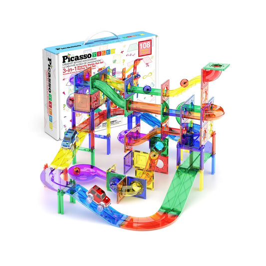 PICASSOTILES MAGNETIC MARBLE RUN TRACK SET
