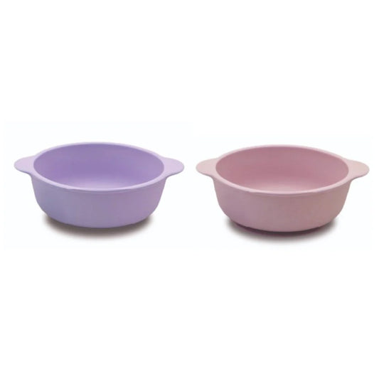TAZONES DE SILICÓN CON SUCCIÓN - PAQUETE DE 2 - ROSA + MORADO