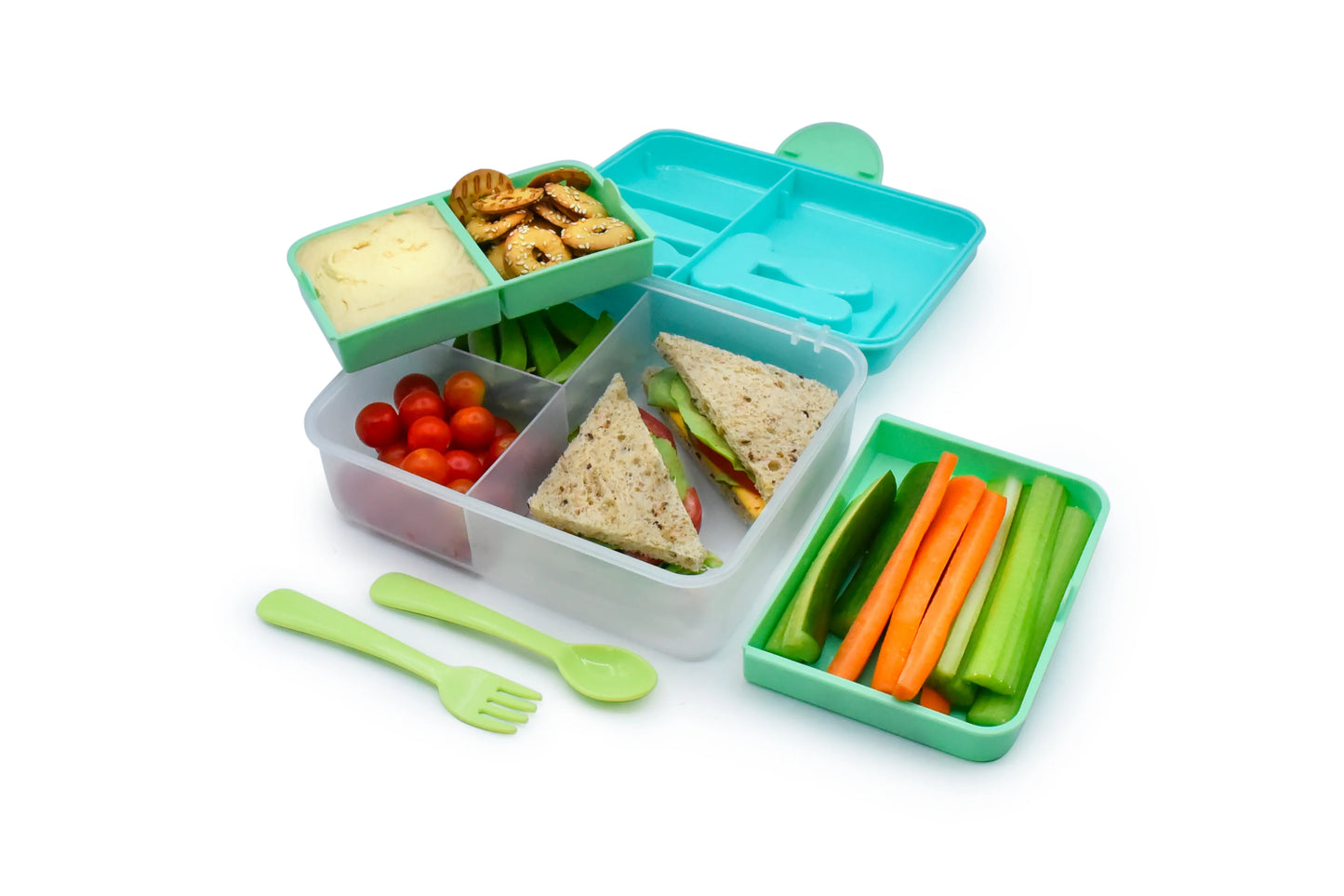 2 Tier Bento - Blue,