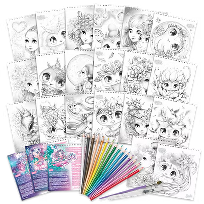 WATERCOLORING BOOK SET ESTRELIA
