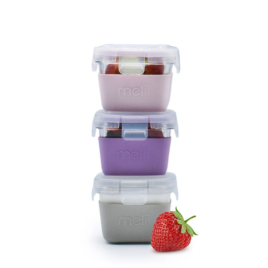 Glass Containers w/sleeve 3 pk