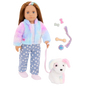 DOLL W/RAINBOW PUP & ACC, SKYLAR & BOW