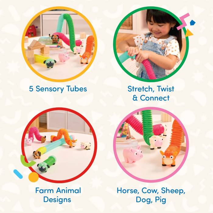 MIX & MATCH SENSORY TUBE SET - FARM THEME