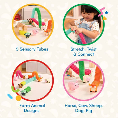 MIX & MATCH SENSORY TUBE SET - FARM THEME