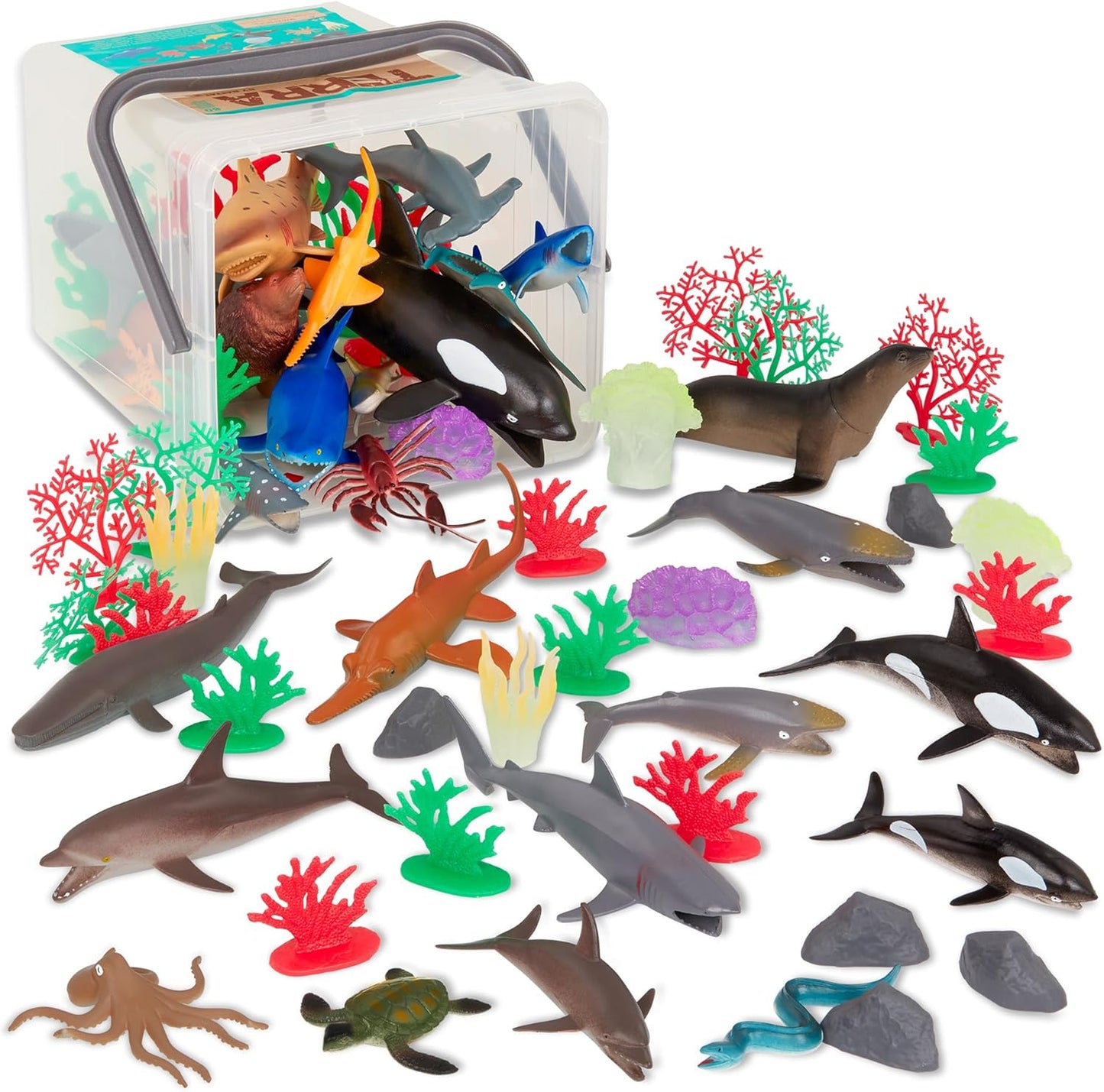 MARINE PLAYSET BUCKET AQUA LID