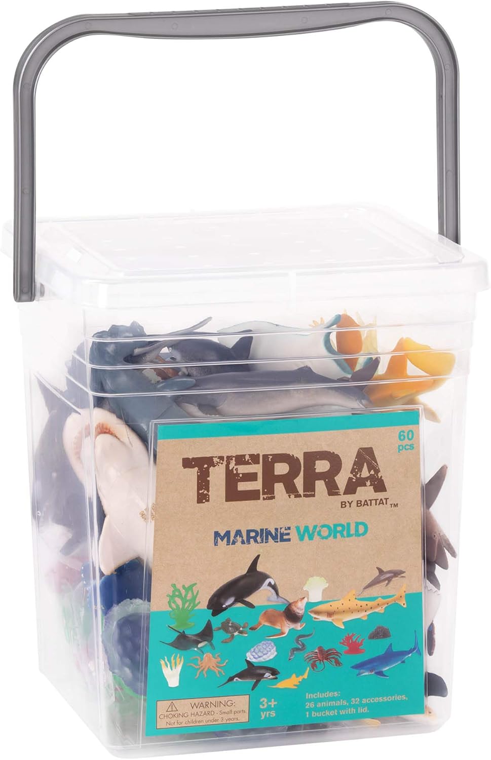 MARINE PLAYSET BUCKET AQUA LID