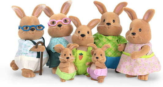 RABBIT FAMILY SET W/ GRANDPARENTS