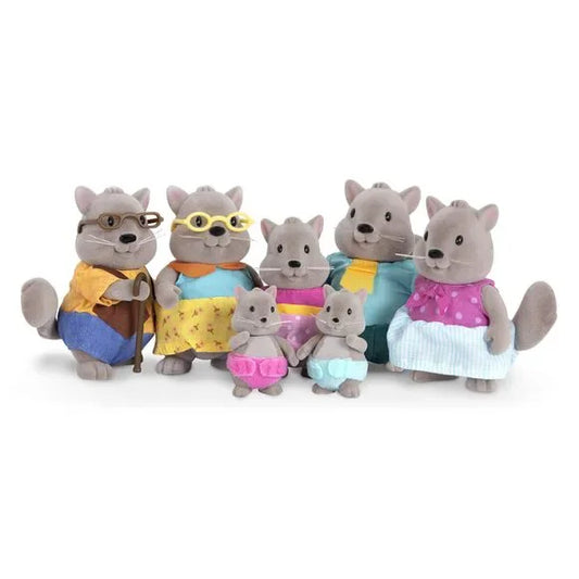 SQUIRREL FAMILY SET W/ GRANDPARENTS