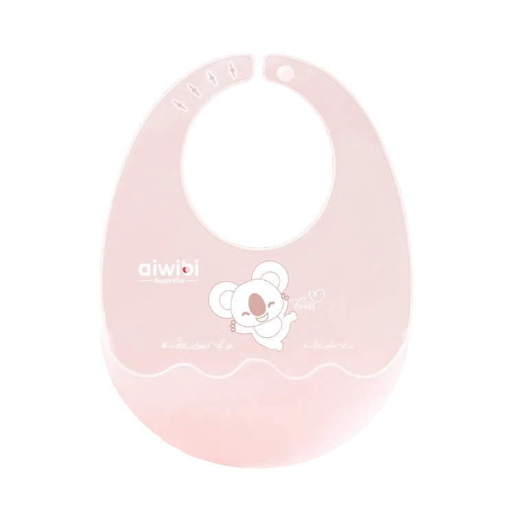 BABERO DE SILICONA PLEGABLE ROSADO AIWIBI