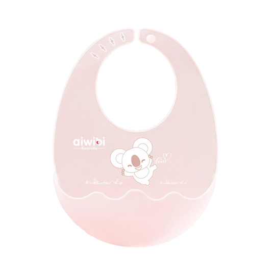 BABERO DE SILICONA PLEGABLE ROSADO AIWIBI