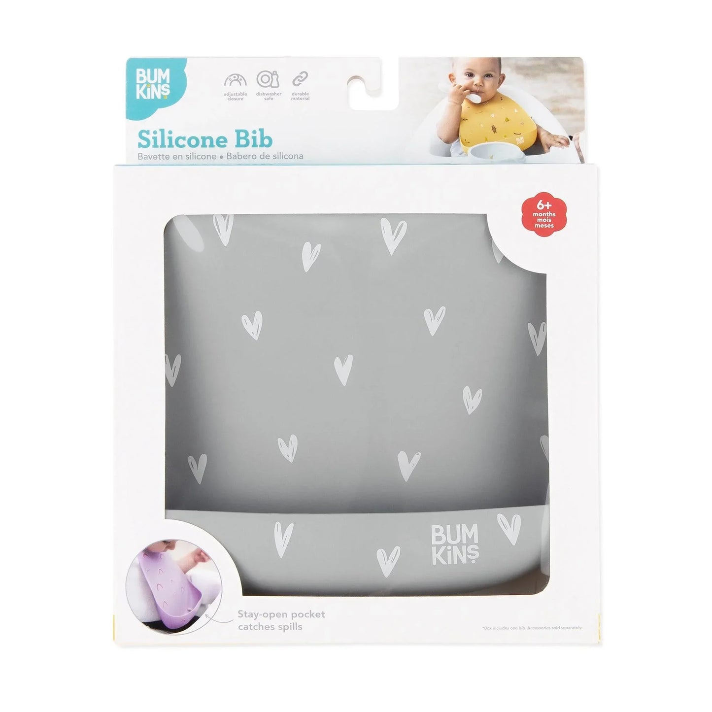 SMB Silicone Molded Bib10 Hearts