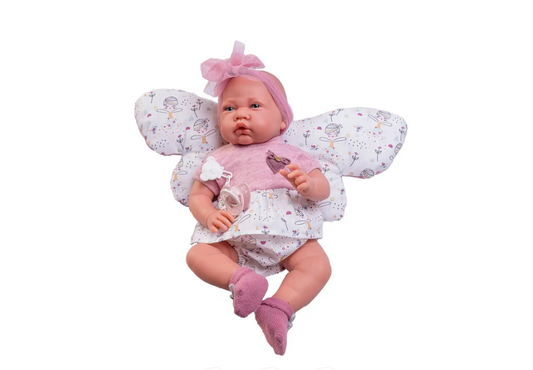 Recién Nacida con cojín mariposa