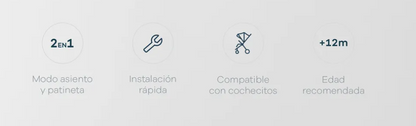 Soporte Patineta y Asiento Universal