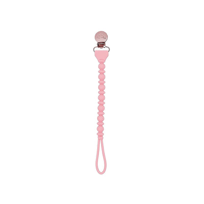 BEADED PACI STRAP PINK