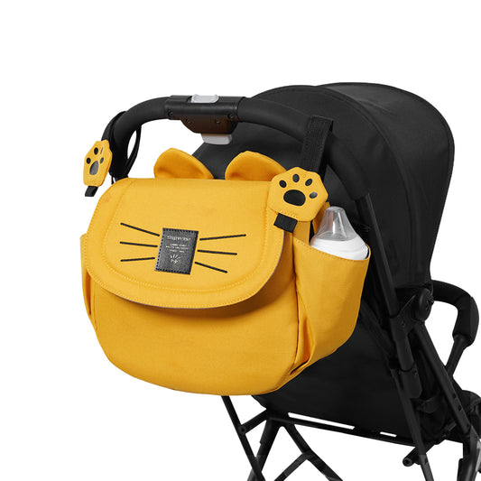 Cat Diaper Bag Stroller Organizer - Yellow