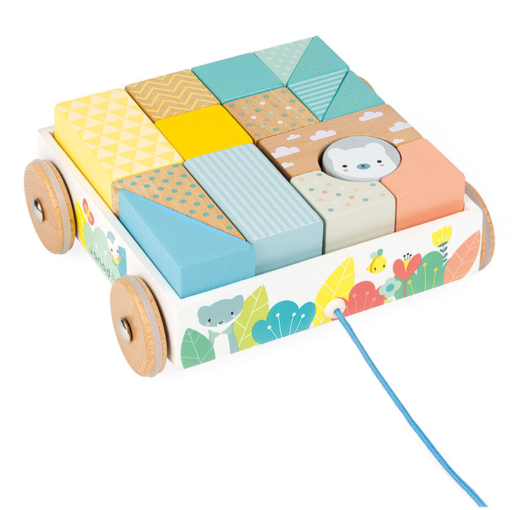 PULL ALONG BLOCKS CART