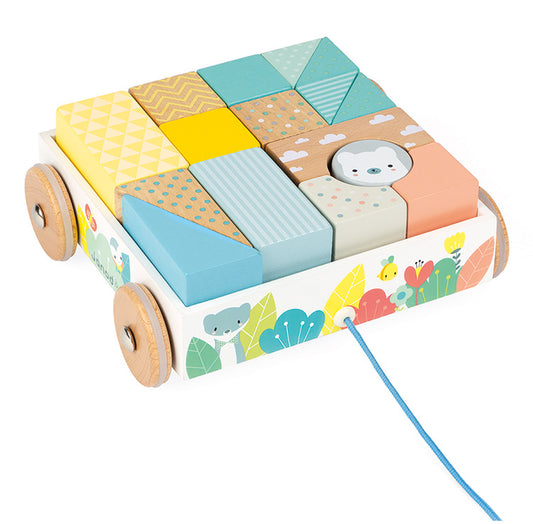 PULL ALONG BLOCKS CART