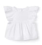 WHITE FLUTTER TOP