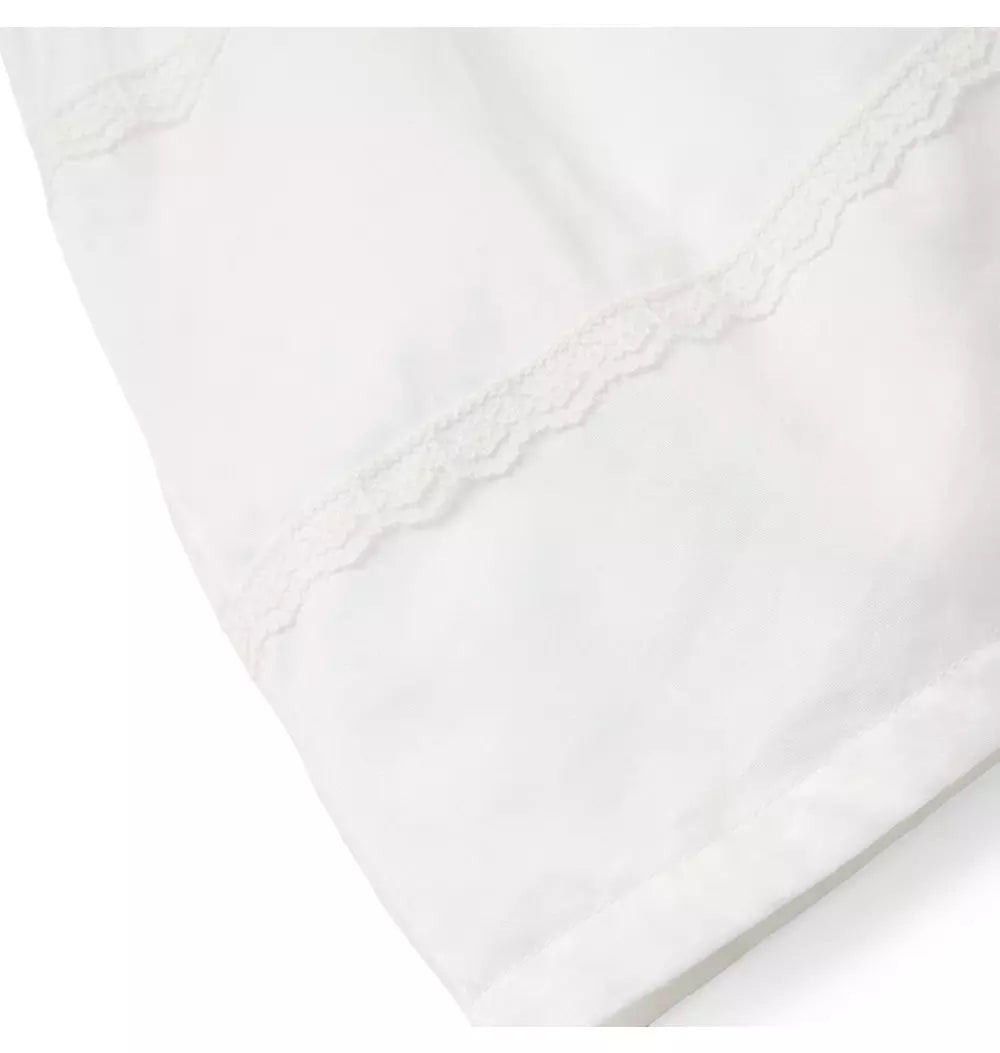 WHITE SATEEN COLLAR DRESS