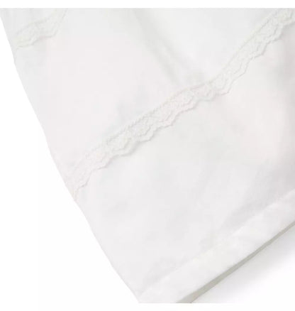 WHITE SATEEN COLLAR DRESS
