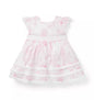 PINK TOILE RUFFLE DRESS