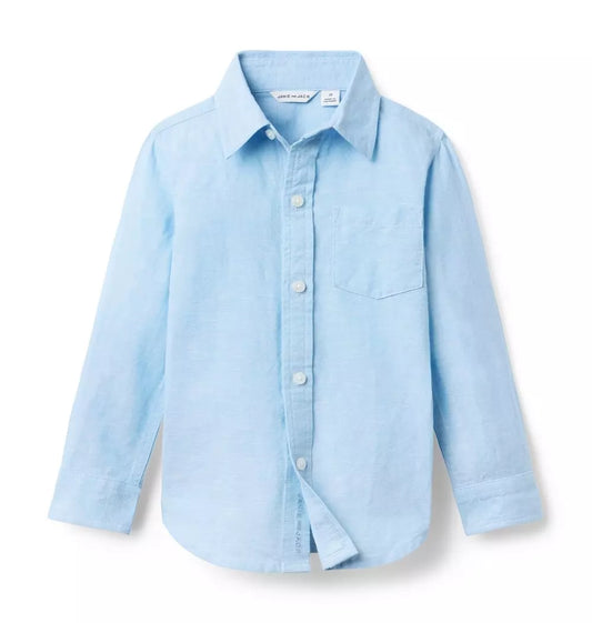 W TR BLU LINEN RU TOP ESTR1