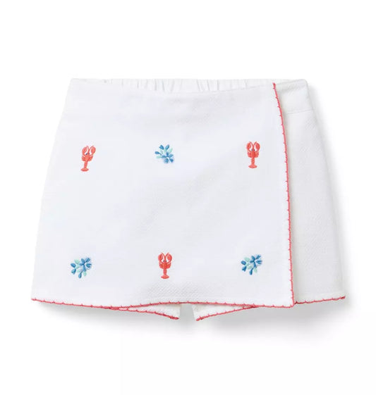 W WHT EMB ICONS SKORT SMR4