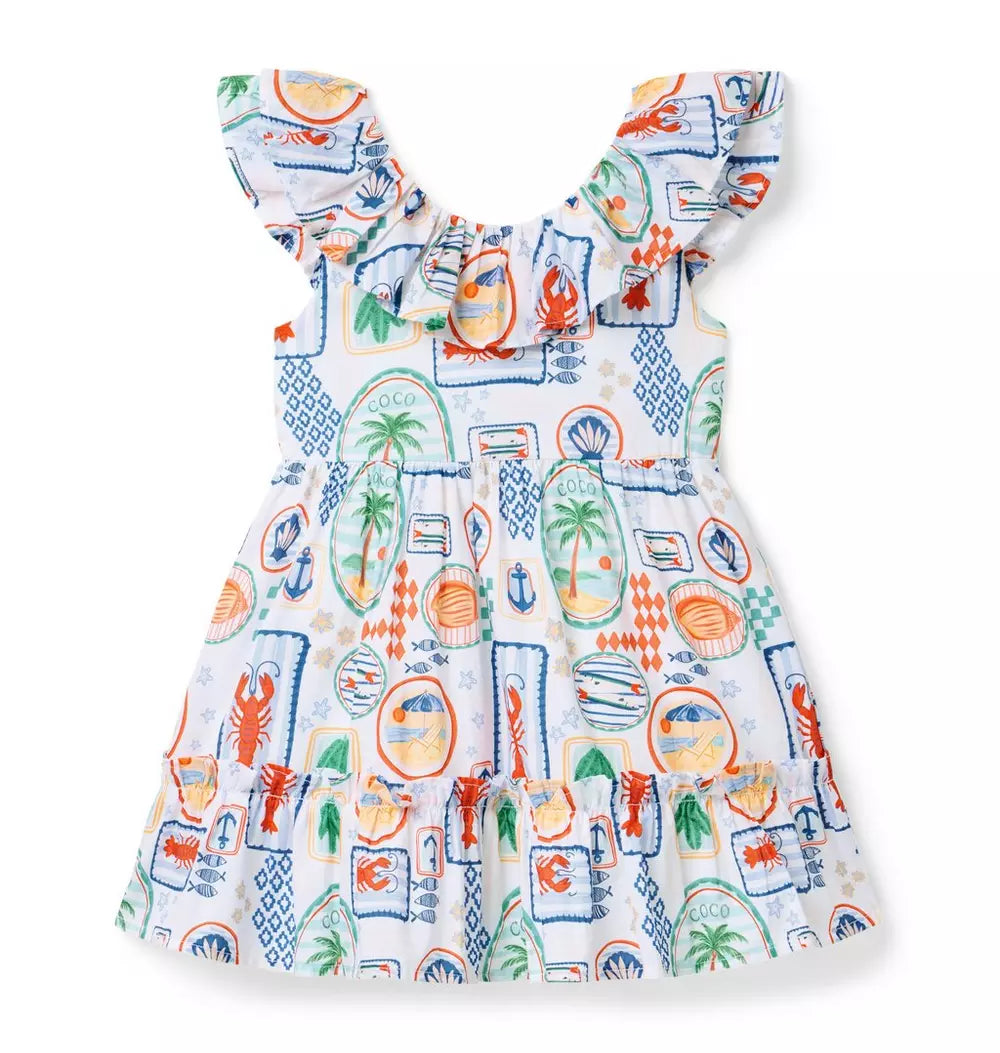 W MULTI SEA PRINT DRESS SMR 4