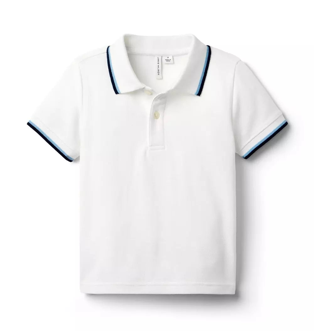 WHITE TIPPED POLO
