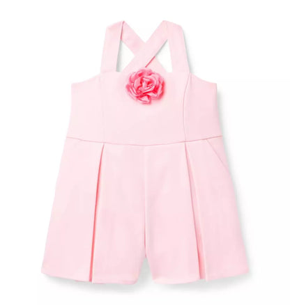 PINK ROSETTE ROMPER